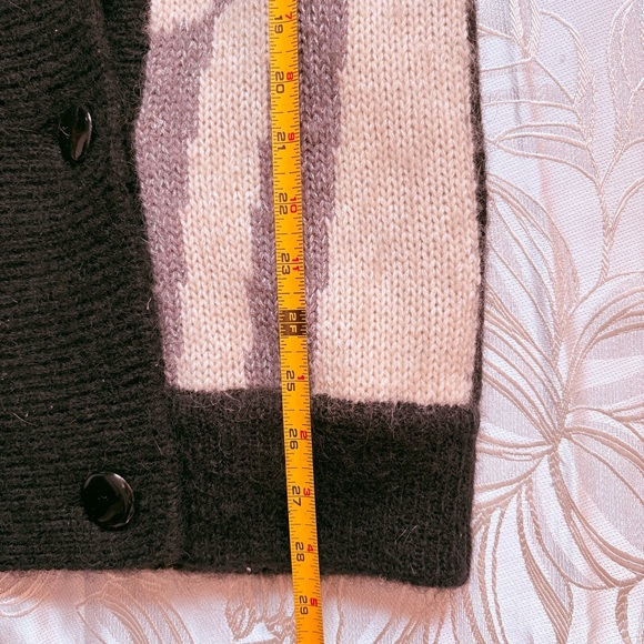 Vintage Multicolor Geometric Double Breasted Cardigan Autumn Colours - Small - Picture 6 of 8